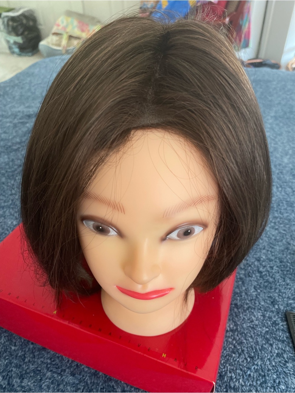 Natural Short Bob Hairpiece - Red color - Picture 4 of 6